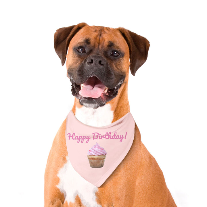 Ellie's Happy Birthday Pet Bandana Pink