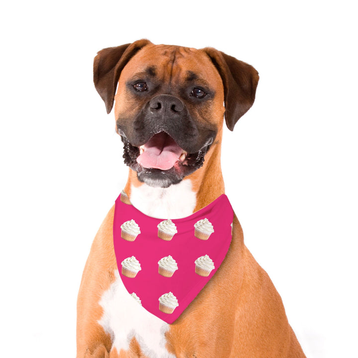 Cupcakes Pet Bandana - Hot Pink