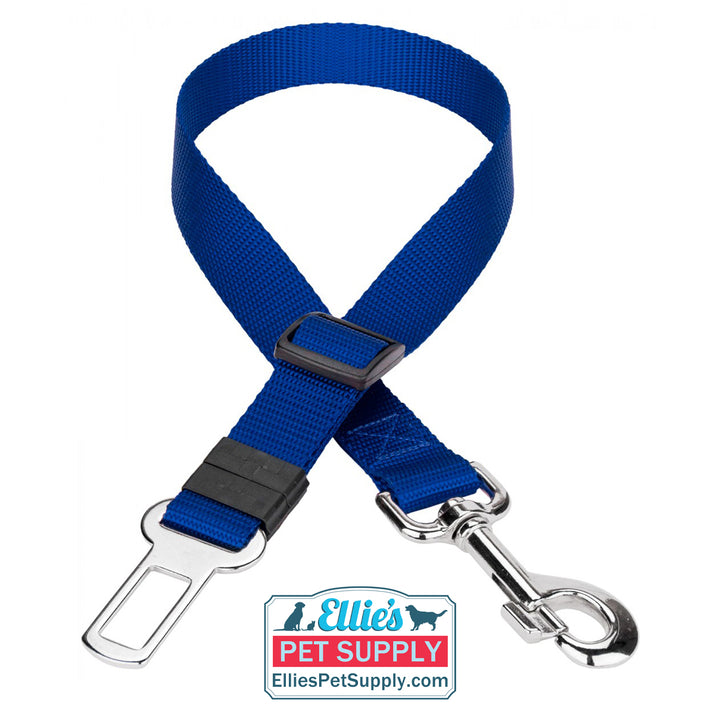 Ellie's Nylon Car Safety Belt for Dogs | Royal Blue, Red, Silver, Black