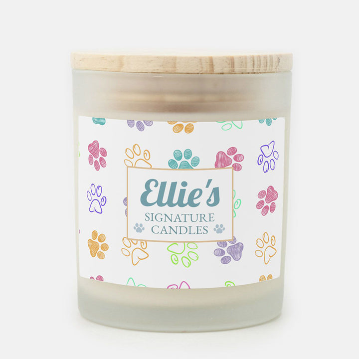 Ellie's Signature Candle Frosted Glass 11 oz