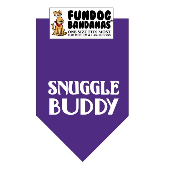 Snuggle Buddy Fun Dog Bandana in Purple