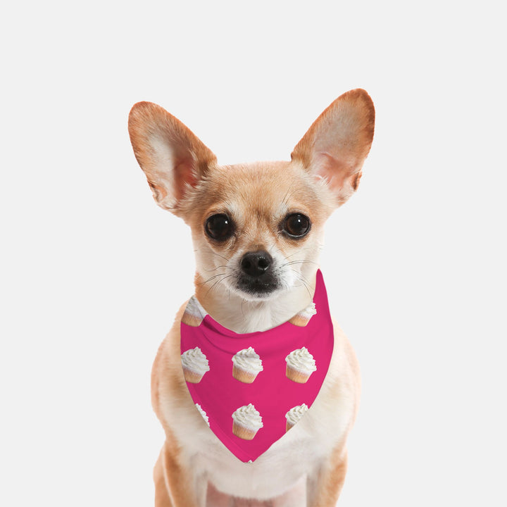 Cupcakes Pet Bandana Hot Pink - Cats and Small Breeds