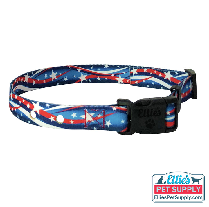 Ellie's Fence Receiver Dog Collar - Star Spangled